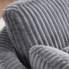 Oversized Corduroy Round Swivel Chair with Pillows - 4 of 4
