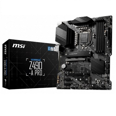 MSI Z490-A PRO ProSeries ATX Motherboard - Intel Chipset - LGA 1200 Socket - 128GB DDR4 SDRAM - 4 x DIMM Memory Slots - 6 x SATA 6 Gb/s