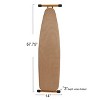 Household Essentials Bamboo Leg Ironing Board 4-Leg Tan FiberTech Cover: Collapsible Metal, 54" x 14", Beige - 4 of 4