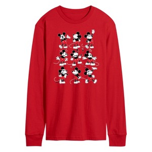 Men's - Disney - Mickey Animation Grid Long Sleeve Graphic T-Shirt - 1 of 3