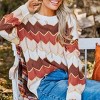 Women's Boho Chic Chevron Knit Sweater Trendy Fall Fashion Top - Cupshe - 4 of 4