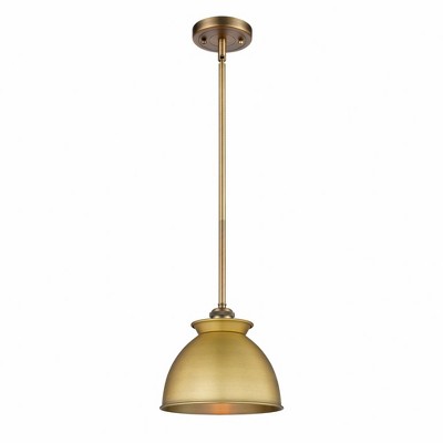 Adirondack - 1 Light Stem Hung Mini Pendant In Art Deco Style-10 Inches Tall and 8.13 Inches Wide