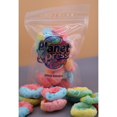 Planet Xpress Zing Rings – Freeze-Dried Sour Candy Rings – Sweet, Tangy & Crunchy Space-Themed Snack – Shelf-Stable, No Refrigeration Needed