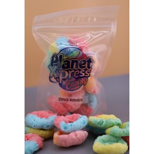 Planet Xpress Zing Rings – Freeze-Dried Sour Candy Rings – Sweet, Tangy & Crunchy Space-Themed Snack – Shelf-Stable, No Refrigeration Needed - 1 of 4