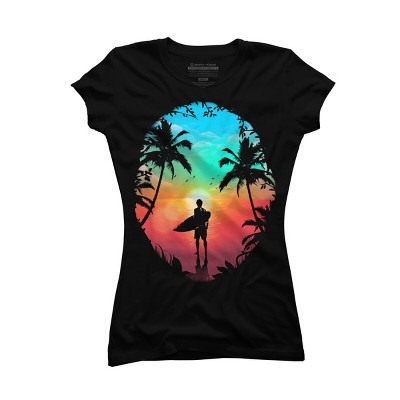 Junior's Design By Humans Summer Break By clingcling T-Shirt