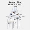 Makeup Vanity Desk and Stool Set, Vanity Mirror with Lights and Table Set, Small Vanity Table for Bedroom - 2 of 4