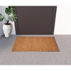 HomeRoots 22" X 36" Brown and Black Coir Outdoor Door Mat - 2 of 4