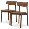 ORRD 2-Pack Walnut Dining Chairs (New Design) Mid-Century Modern Solid Wood | Rich Walnut Finish 17.5"W x 17.7"D x 29.9"H (Indoor/Outdoor) - 3 of 4