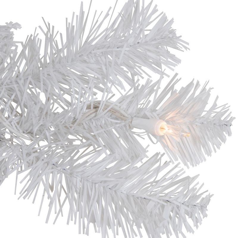 Northlight 24" Prelit Snow White Artificial Christmas Wreath - Clear Lights, 6 of 8