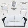 Nestfair 51.9" 2-Person Black Wicker Porch Swing with Ropes and Cushion White - 4 of 4
