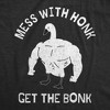 Mens Mess with the Honk Get the Bonk T Shirt Funny Goose Shirt Ripped Animal Tee for Guys - Crazy Dog Men's T Shirt - image 2 of 4