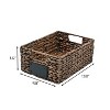 happimess Lane 12" Classic Farmhouse Handwoven Hyacinth Pantry Baskets with Chalkboard Labels and Handles - 4 of 4