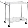 3-Tier Utility Rolling Cart with Wheels – Heavy Duty Commercial Grade Metal Serving Cart, 1500 LBS Capacity Tool Storage Cart with Handle Bar - 2 of 4
