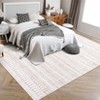 Striped 4x6 Area Rug Washable Bedroom Rug Stain Resistant Indoor Carpet With Non-Slip Backing Low Pile Floor Cover For Living Room Dining Room - 2 of 4