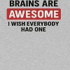 Rerun Island Men's Brains Are Awesome Short Sleeve Graphic Cotton T-Shirt - Sport Grey L - 2 of 4
