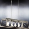 Urban Ambiance Luxury Industrial Chandelier 9''H x 38''W,  Galvanized Steel Finish,  Berkeley Collection, UHP3913 - 4 of 4