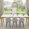 Lirago Rectangle Office Dining Table 78.7" Large Desktop Sturdy MDF Board Heavy Duty Iron Pipe Legs Industrial Style White - 2 of 4