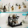 Attop Pull Out Cabinet Organizer 2 Tier Slide Out Sink Shelf  Under Sink Storage for Kitchen Bathroom Cabinet, White, 1 Pack - 4 of 4