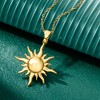 Ross-Simons Italian 18kt Gold Over Sterling Sun Pendant Necklace Size 18 - 3 of 4