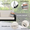 ELJGET 2-Seat Porch Swing Bench Patio Swing Chair with 2 Hanging Chains for Backyard, Beige Cushions - 3 of 4