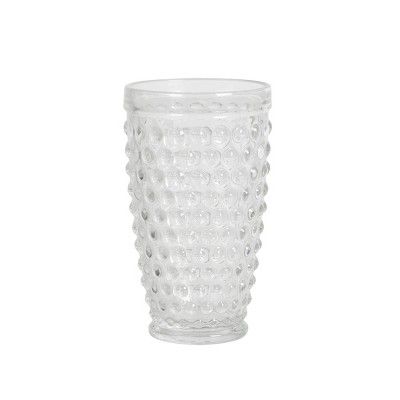 Martha Stewart Chauncey Set Di 4 Calici In Vetro Fatto A Mano – 402g, Design Hobnail Ispirato Al Vintage – Trasparenti, Lavastoviglie