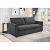 VYNXARIA 78 Inch 3 in 1 Convertible Sleeper Sofa Bed, Modern Fabric Loveseat Futon Sofa Couch with Pullout Bed,Dark Gray - 2 of 4