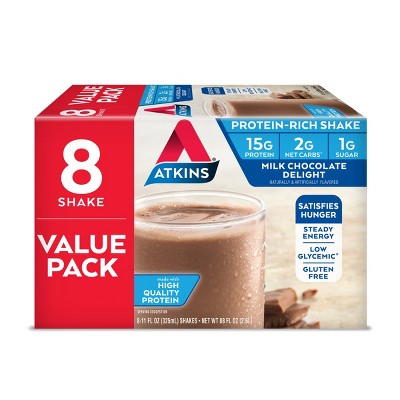 Atkins Nutritional Shake - Milk Chocolate Delight - 8ct