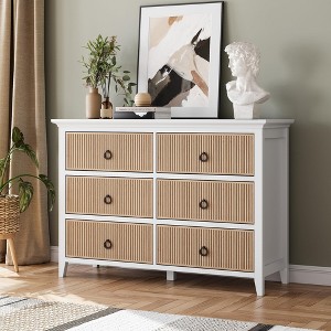 47" Dresser for Bedroom, Fluted Chest of Drawers with Storage for Closet, Bedroom, Hallway, Entryway - 1 of 4