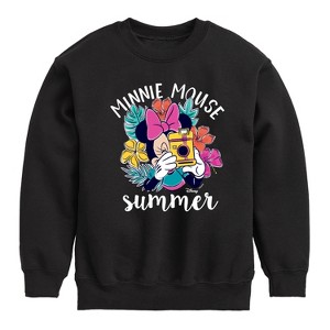 Boys' - Disney - Minnie Mouse Summer Graphic Long Sleeve Fleece Sweatshirt - 1 of 4
