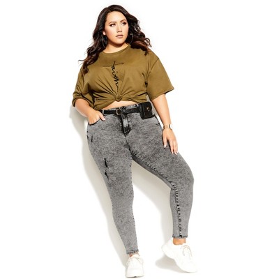 Women's Plus Size Harley Chill Out Jean - acid wash | CITY CHIC