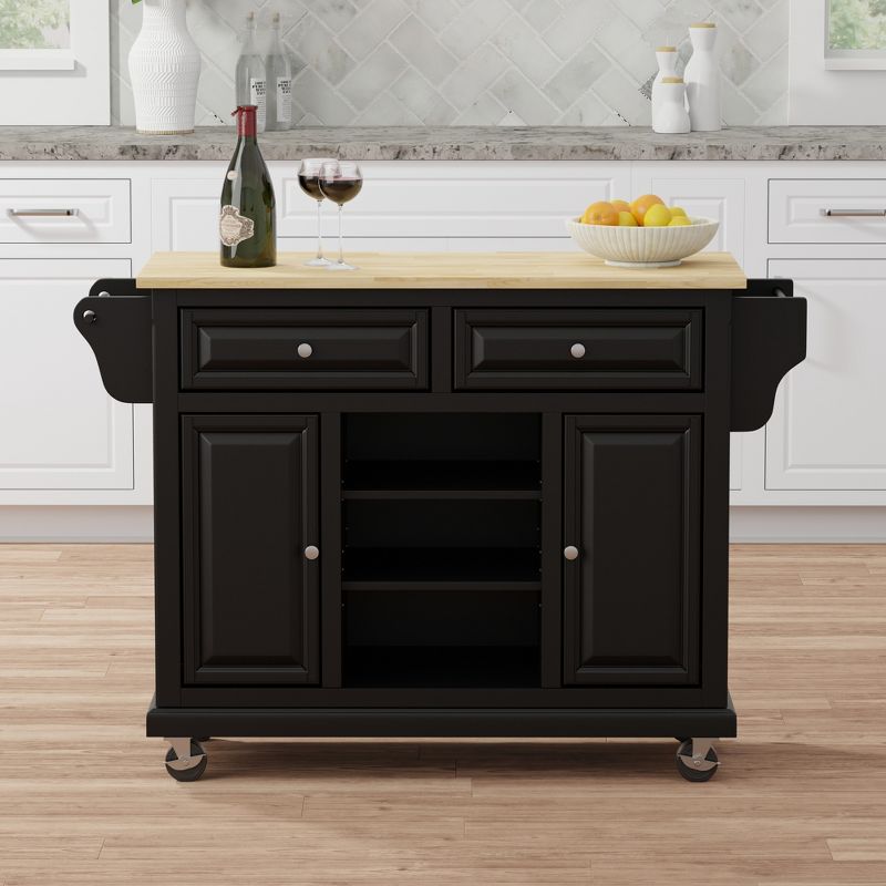 Glenwillow Home Kitchen Cart with Locking Casters, 1 of 10