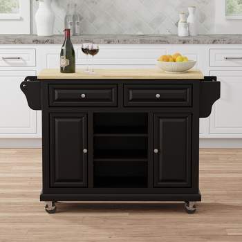 Glenwillow Home Kitchen Cart with Locking Casters