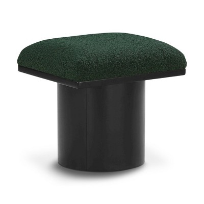 Meridian Furniture,Pavilion Black Boucle Fabric Bench/Stool