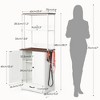 Pet Feeding Station with Shelves, Dog Food Storage Cabinet with 2 Raised Bowl for Water&Feeding Supplies, Pet Feeder Station Furniture for Dogs Cats - 3 of 4