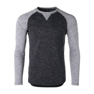 Men's 's Baseball Retro Contrast Long Sleeve Raglan T-shirt - ZIMEGO