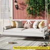 Gulches Patio Swings: Twin Size Hanging Bed with 16.4ft Ropes, Natural/Brown/Black/White Finish - 3 of 4