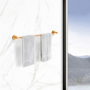3-Piece Bathroom Towel Bar Hardware Set, Durable Space-Saving Aluminum - 1 of 4