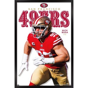 Trends International NFL San Francisco 49ers - Nick Bosa Feature Series 23 Framed Wall Poster Prints - 1 of 4