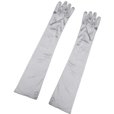 INSPIRE CHIC Women's Full Finger Opera Length Solid Gloves