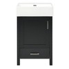 CAVINAS Bathroom Vanity with Ceramic Sink and Ample Storage,Modern Freestanding Bathroom Vanity with Frosted Glass Doors - 3 of 4