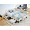 TIRAMISUBEST Sofas Twin/Full Daybed Convertible Sofa with 2 Storage Drawers Adjustable Velvet Sofa Bed - 2 of 4