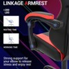Bosmiller Ergonomic Reclining Gaming Chair with Linkage Armrests & Footrest, Racing Office Chair, PU Leather Computer Desk Chair - 4 of 4