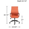 Studio 55D Primero Red Clay Faux Leather Adjustable Office Chair - 4 of 4