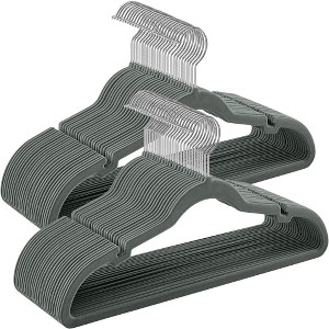 SONGMICS Velvet Hangers Non-Slip Clothes Hangers Pants Bar Space-Saving - 1 of 4