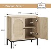 Modern Storage Cabinet,Glass Door Sideboard with Adjustable Shelves for Dining & Living Room - 2 of 4