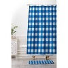 Ninola Design Soft Flowers Memory Foam Bath Rug Blue/White - Deny Designs: Rectangle, Microfiber, Machine Washable - 2 of 3