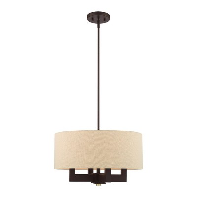 Livex Lighting Cresthaven 4 - Light Chandelier in  Bronze/Antique Brass