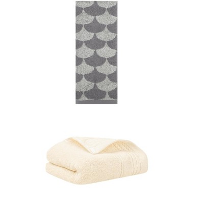 REGALWOVEN Soft Absorbent Bathroom Decorative Hand Towels for Drying 14" x 30"/13" x 29" 2 Pcs