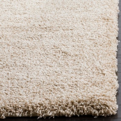 Santa Monica Beige Shag Rug, 4' x 6', Synthetic Blend