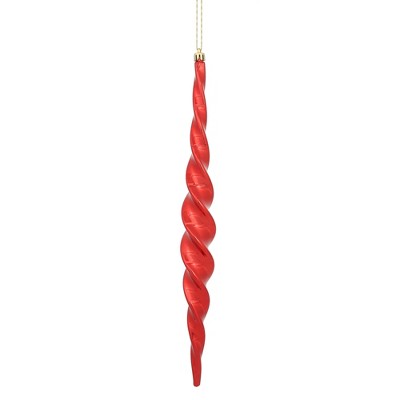 Vickerman Shiny Spiral Icicle Christmas Ornament